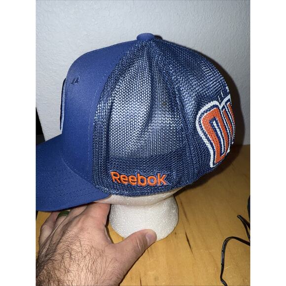Vintage Edmonton Oilers REEBOK Face Off Hat Cap! EMBROIDERED! S/M Flex - Picture 4 of 5